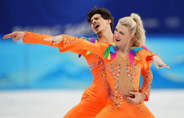 Piper Gilles and Paul Poirier of Team Canada skate during the Ice Dance Rhythm Dance on day eight of the Beijing 2022 Winter Olympic Games at Capital Indoor Stadium on February 12, 2022 in Beijing, China. (Photo by Aleksandra Szmigiel/Reuters)