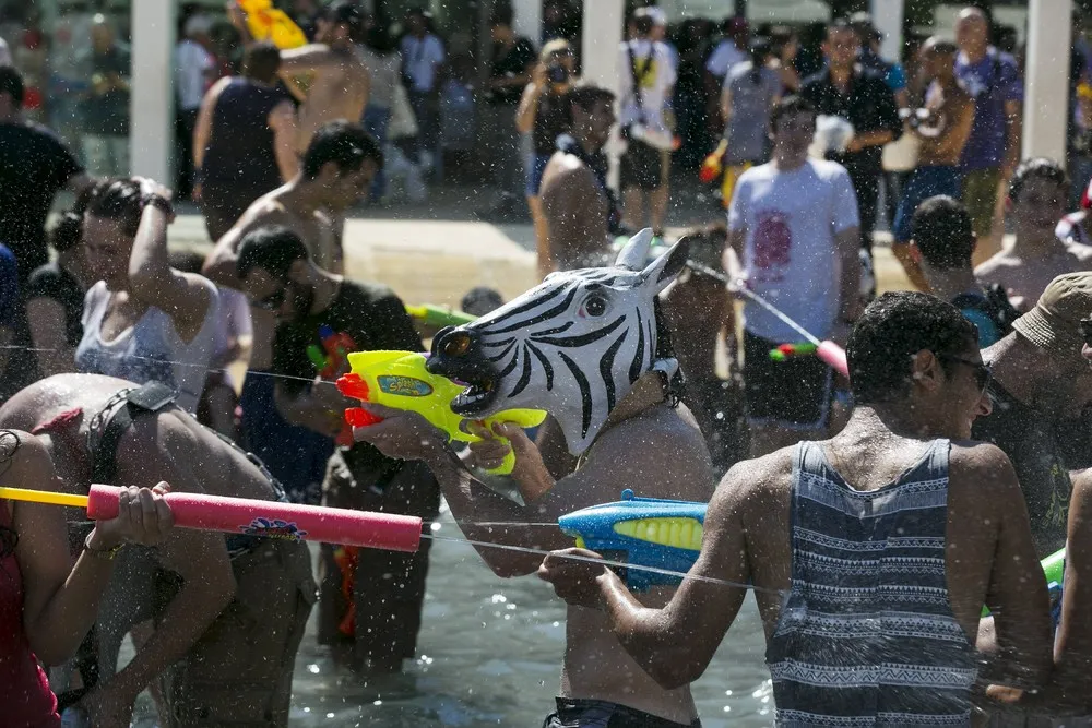 Water Fight in Tel Aviv