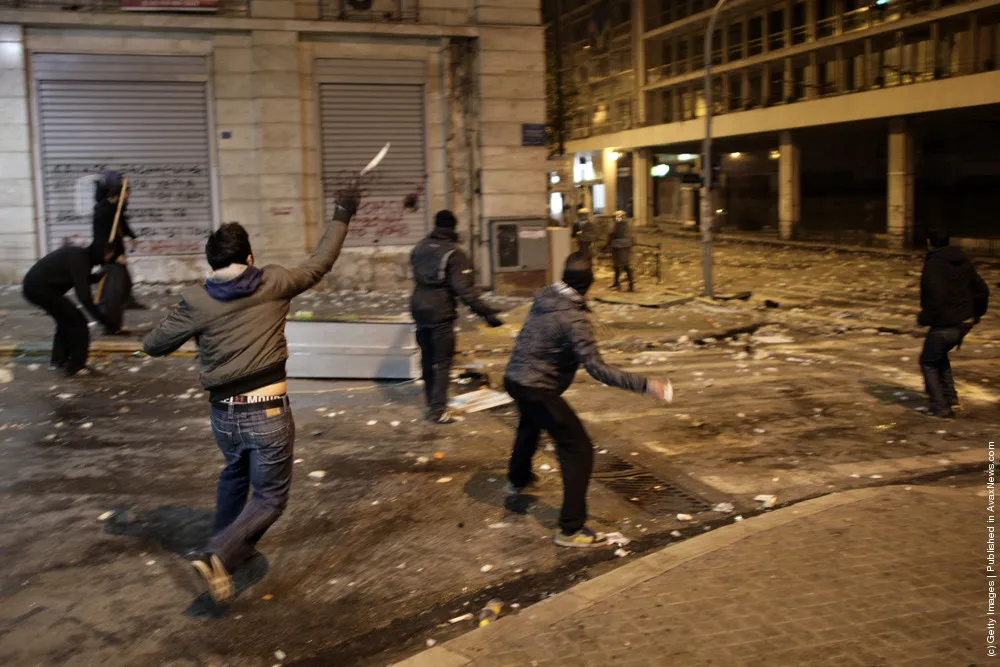 Violence Erupts As Greece Decides On Euro Future
