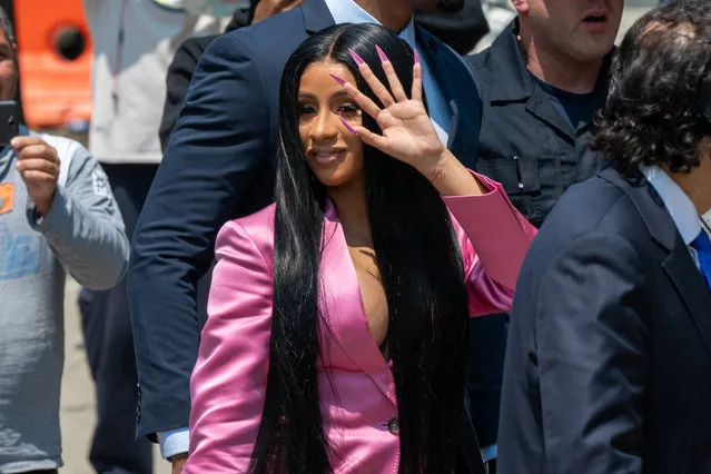 Cardi B arrives at court for the first day of her trial addressing a misdemeanor assault charge at Queens Criminal Court on May 31, 2019 in New York City. (Photo by David Dee Delgado/Getty Images)