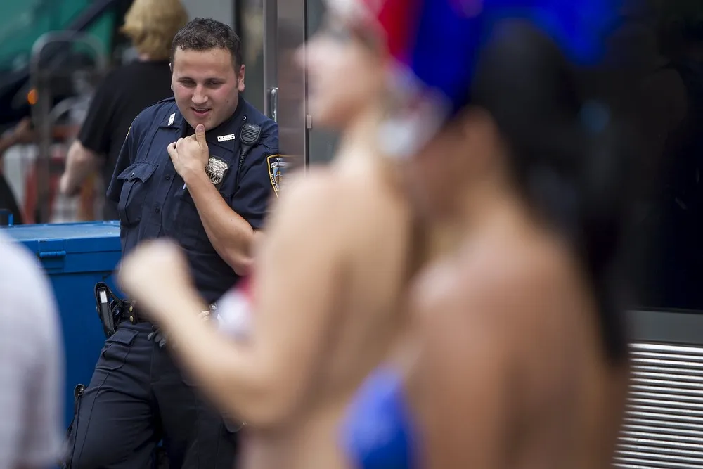Topless Women in Times Square