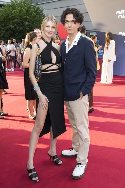 German TikTok influencer Trixi Giese and her boyfriend Samy Neo attend the “Bullet Train” Red Carpet Screening at Zoo Palast on July 19, 2022 in Berlin, Germany. (Photo by Ben Kriemann/Getty Images for Sony Pictures)