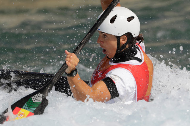Maialen Chourraut of Spain competes during the Women's Kayak (K1) Semi-final on Day 6 of the Rio 2016 Olympics at Whitewater Stadium on August 11, 2016 in Rio de Janeiro, Brazil. (Photo by Jamie Squire/Getty Images)