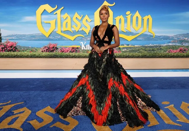 Cast member, American singer, rapper and actress Janelle Monae attends the premiere for the film Glass Onion: A Knives Out Mystery at the Academy Museum of Motion Pictures in Los Angeles, California, U.S., November 14, 2022. (Photo by Mario Anzuoni/Reuters)
