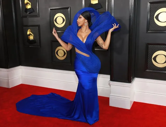 American rapper Cardi B attends the 65th GRAMMY Awards on February 05, 2023 in Los Angeles, California. (Photo by Matt Winkelmeyer/Getty Images for The Recording Academy)