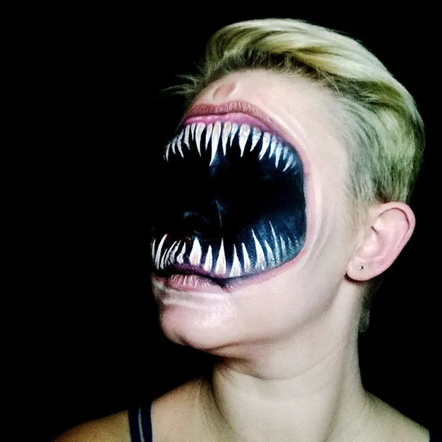 Rows of terrifying teeth by Nikki Shelley. (Photo by Nikki Shelley/Caters News)