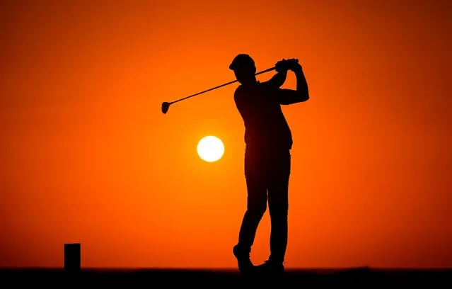 Othman Raouzi of Morocco plays his tee shot on the 18th hole during Day One of the UAE Challenge at Saadiyat Beach Golf Club on May 5, 2023 in Abu Dhabi, United Arab Emirates. (Photo by Octavio Passos/Getty Images)