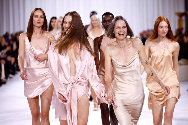 Models present creations by designer Olivier Rousteing as part of his Spring/Summer 2025 Women's ready-to-wear collection show for fashion house Balmain during Paris Fashion Week in Paris, France on September 25, 2024. (Photo by Johanna Geron/Reuters)