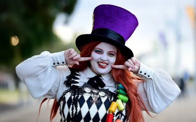 Melinda Mandla dressed in cosplay as the Mad Hatter from Alice in Wonderland, poses for a photograph during the Sydney Supanova Comic Con and Gaming Expo 2019 at Sydney Showground Olympic Park, in Sydney New South Wales, Australia, 22 June 2019. The pop culture expo – running in Sydney from 21 to 23 June 2019 before heading to in Perth, Adelaide, and Brisbane – celebrates film, television, fantasy, comic books, anime, science fiction, cartoons, books and gaming. (Photo by Bianca De Marchi/EPA/EFE/Rex Features/Shutterstock)
