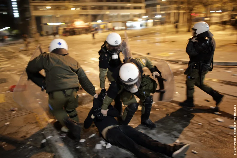 Violence Erupts As Greece Decides On Euro Future