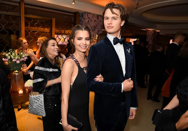 (L-R) Violetta Komyshan and Ansel Elgort attend HBO's Official 2020 Golden Globe Awards After Party on January 05, 2020 in Los Angeles, California. (Photo by Jeff Kravitz/FilmMagic for HBO)
