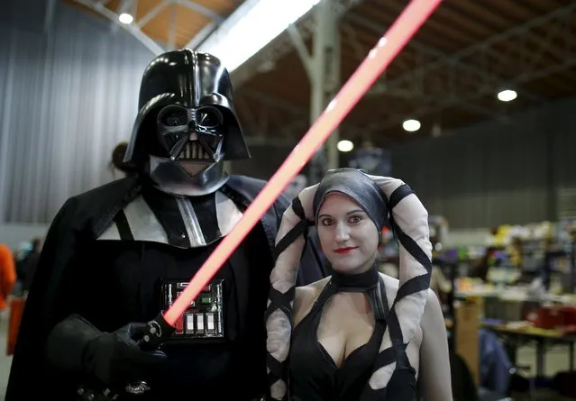 Some people dressed as Star Wars characters pose at the comic fair "Vienna Comix" in Vienna, Austria, October 3, 2015. (Photo by Leonhard Foeger/Reuters)