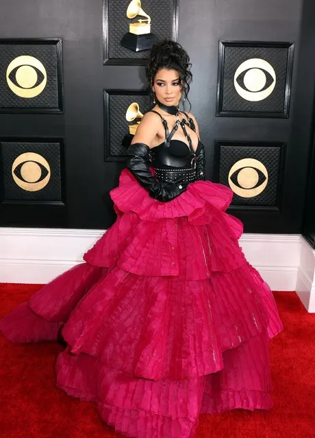 R&B singer Hannah Monds attends the Premiere ceremony of the 65th Annual Grammy Awards in Los Angeles, California, U.S., February 5, 2023. (Photo by David Swanson/Reuters)