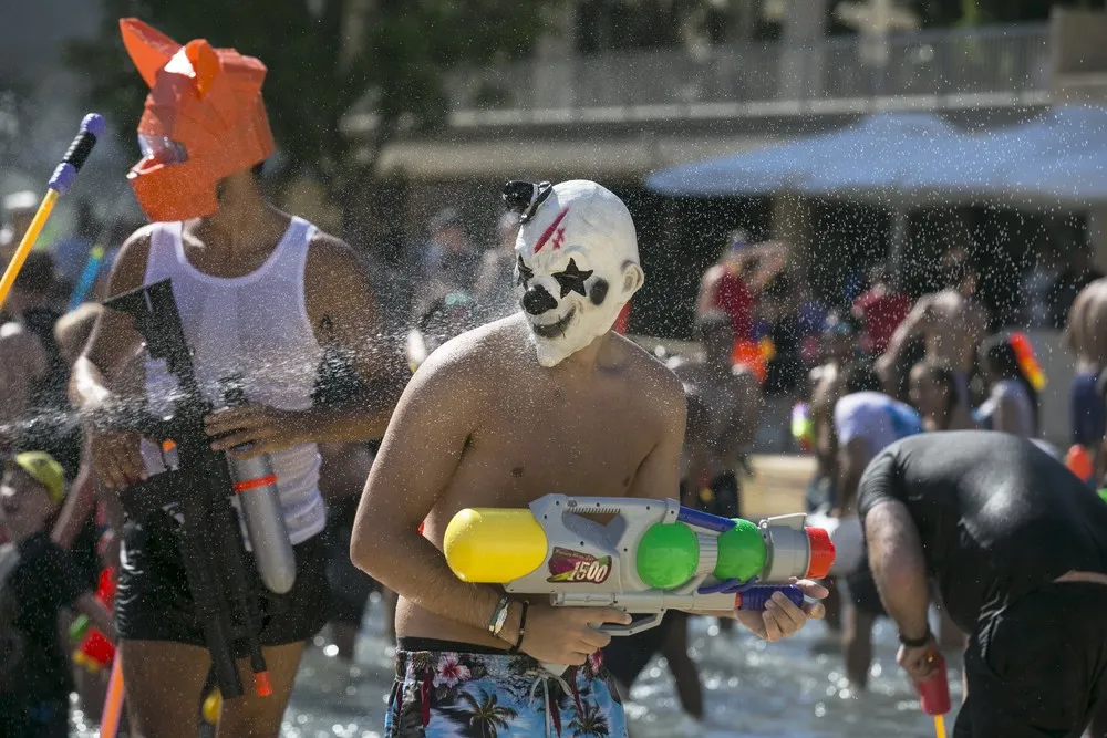 Water Fight in Tel Aviv