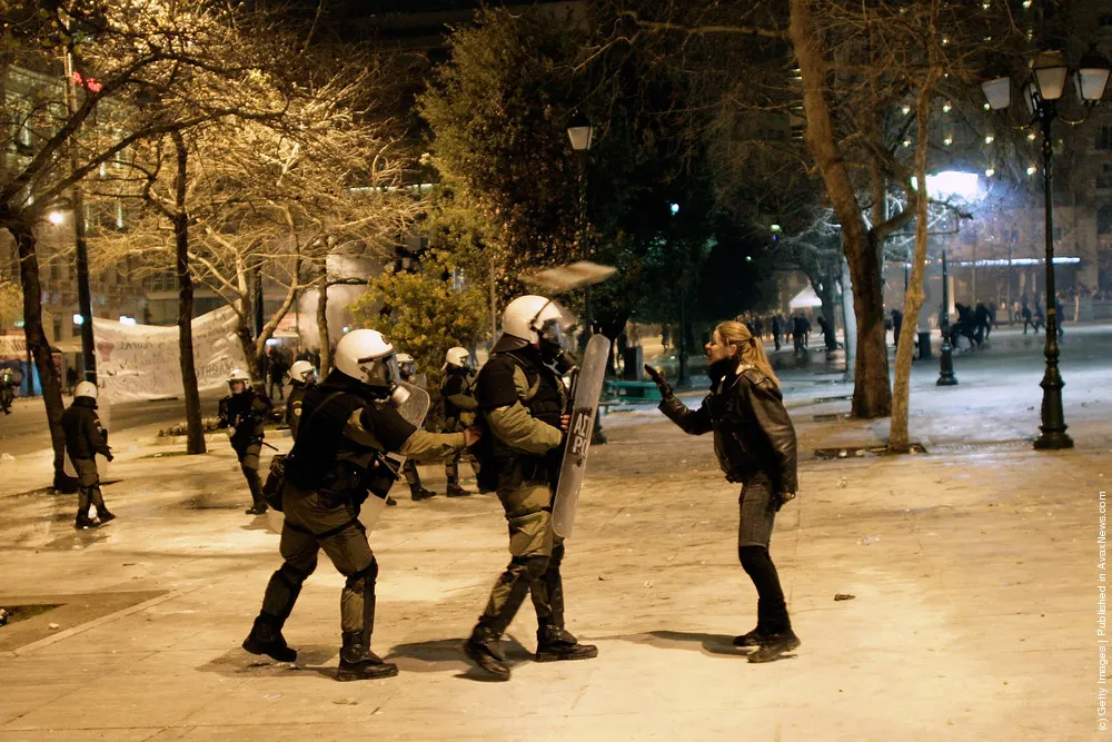 Violence Erupts As Greece Decides On Euro Future