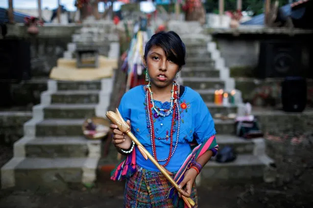 Jennifer Isaura Chuncon poses for a picture as the new Siwapilzin Shilune (Princess of the Tender Corn in Nahuatl language) during a ceremony to mark the International Day of the World's Indigenous Peoples in Izalco, El Salvador, August 9, 2021. (Photo by Jose Cabezas/Reuters)