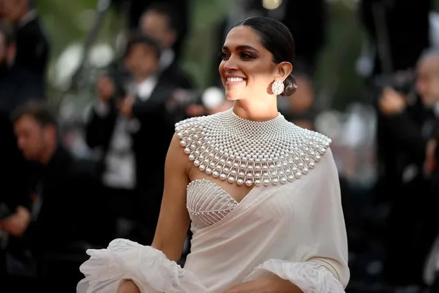 Indian actress and member of the Jury of the Official Selection Deepika Padukone arrives for the Closing Ceremony of the 75th edition of the Cannes Film Festival in Cannes, southern France, on May 28, 2022. (Photo by Patricia De Melo Moreira/AFP Photo)
