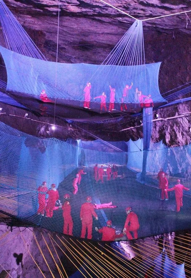 Bounce Below the World’s First Subterranean Playground