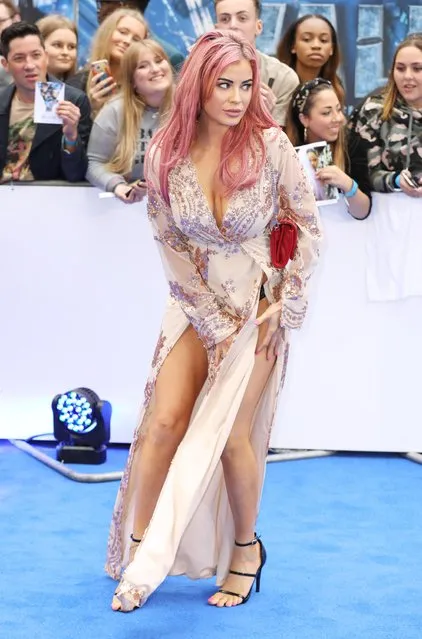 Carla Howe poses at the European premiere of “Valerian and the City of a Thousand Planets” in London, Britain on July 24, 2017. (Photo by James Shaw/Rex Features/Shutterstock)