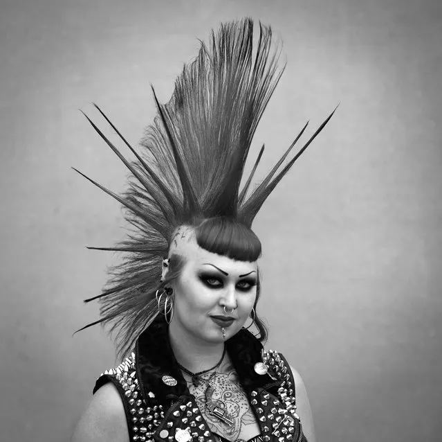 Emily Macgregor poses for a photograph as Punk Rockers gather in Blackpool for the annual Rebellion Punk Rock Festival. (Photo by Christopher Furlong/Getty Images)