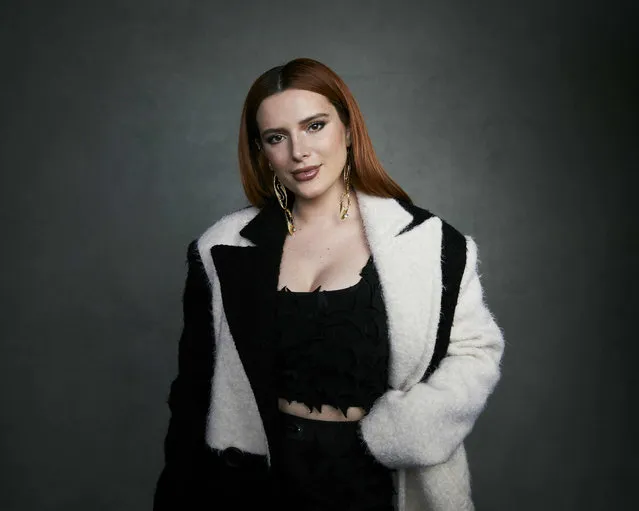 American actress Bella Thorne poses for a portrait to promote the film “Divinity” at the Latinx House during the Sundance Film Festival on Saturday, January 21, 2023, in Park City, Utah. (Photo by Taylor Jewell/Invision/AP Photo)