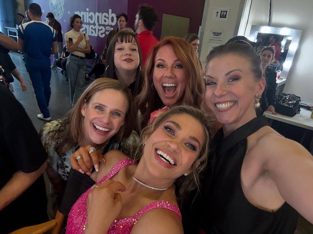90s stars Danielle Fishel, Jodie Sweetin, Elisa Donovan, and Andrea Barber reunite in support of Fishel at “Dancing with the Stars” on September 24, 2025 in Los Angeles, California. (Photo by Jodie Sweetin/Instagram)