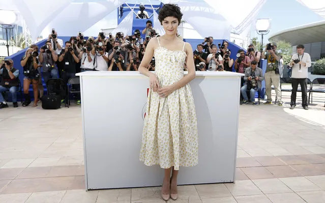 Audrey Tautou poses at a photo call during The 66th Annual Cannes Film Festival at at Palais des Festivals on May 14, 2013 in Cannes, France. (Photo by Valery Hache/AFP Photo)