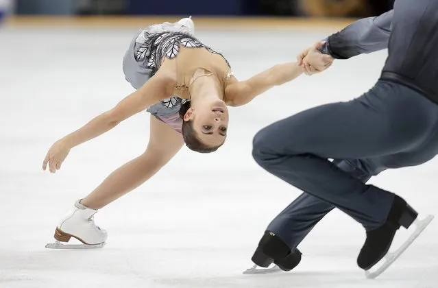 Figure Skating, ISU Grand Prix Rostelecom Cup 2016/2017, Pairs Free Skating in Moscow, Russia on November 5, 2016. Natalia Zabiiako and Alexander Enbert of Russia compete. (Photo by Maxim Shemetov/Reuters)