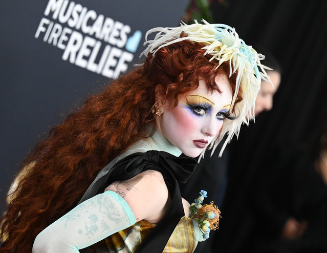 Chappell Roan attend the 67th Annual GRAMMY Awards on February 02, 2025 in Los Angeles, California. American pop star Chappell Roan dedicated her red carpet appearance to her queer and trans forebears. “I would not be here without trans girls”, she said. “Just know that pop music is thinking about you and cares about you”. (Photo by Gilbert Flores/Billboard/Getty Images)