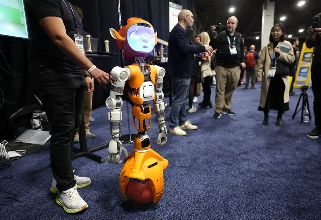 “Miroka”, a healthcare assistant robot, is introduced at the Enchanted Tools booth during the CES Unveiled press event at CES 2024, an annual consumer electronics trade show, in Las Vegas, Nevada, U.S. January 7, 2024. (Photo by Steve Marcus/Reuters)