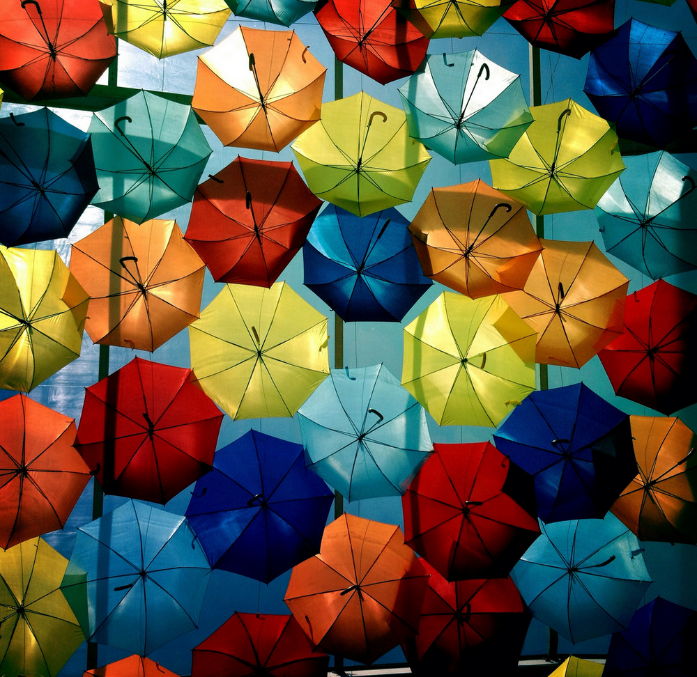 Umbrella Sky In Agueda, Portugal