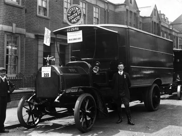 A Milnes Daimler lorry at Earls Court, London, June 1911.