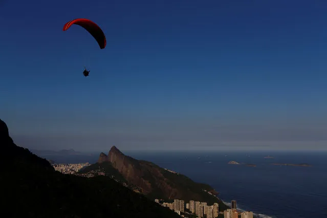 Morro Dois Irmao (Two Brothers Hill) is pictured from Pedra Bonita mountain in Rio de Janeiro, Brazil, May 3, 2016. (Photo by Ricardo Moraes/Reuters)