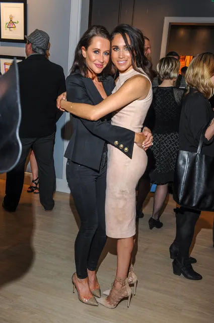 Jessica Mulroney and actress Meghan Markle attend the World Vision event held at Lumas Gallery on March 22, 2016 in Toronto, Canada. (Photo by George Pimentel/WireImage)
