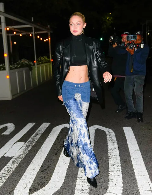American model Gigi Hadid is seen attending Bella Hadid's birthday party at Lucali's on October 09, 2022 in New York City. (Photo by Gotham/GC Images)