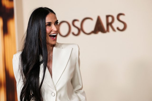 Best Actress Oscar nominee Demi Moore attends the Academy of Motion Picture Arts and Sciences reception for the nominees of the 97th Oscars in Los Angeles, U.S., February 25, 2025. (Photo by Mario Anzuoni/Reuters)