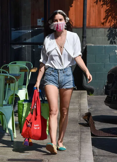 American actress Scout Willis wearing a mask “Genie in The Bottle” style as she goes grocery shopping in Los Angeles on September 2, 2020. (Photo by SIPA Press/Rex Features/Shutterstock)
