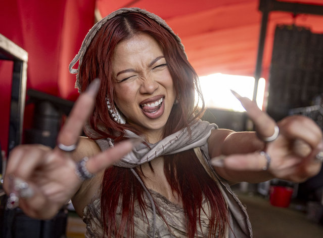 Vietnamese-American singer and songwriter Thuy poses for a portrait backstage at the 2024 Coachella Valley Music and Arts Festival at Empire Polo Club on April 13, 2024 in Indio, California. (Photo by Emma McIntyre/Getty Images for Coachella)