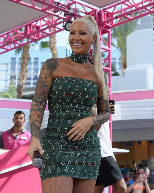 Actress/model Amber Rose hosts the Go Pool Dayclub at Flamingo Las Vegas on May 26, 2018 in Las Vegas, Nevada. (Photo by Bryan Steffy/Getty Images)