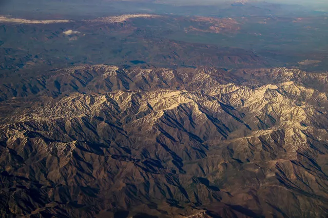 An aerial view of cityscape and Mountains in the Eastern Anatolia Region from a plane in Bitlis, Turkey on April 24, 2021. (Photo by Ozkan Bilgin/Anadolu Agency via Getty Images)