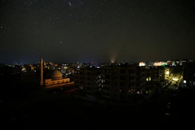 The city of Idlib is seen at night, Syria October 30, 2016. (Photo by Ammar Abdullah/Reuters)