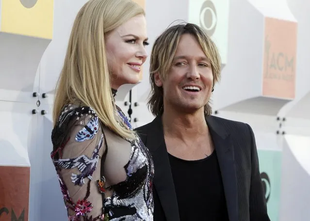 Actress Nicole Kidman and musician Keith Urban arrive at the 51st Academy of Country Music Awards in Las Vegas, Nevada April 3, 2016. (Photo by Steve Marcus/Reuters)