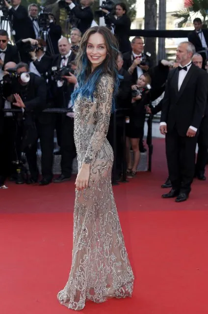 Model Luma Grothe poses on red carpet as he arrives for the screening of the film “Julieta” in competition at the 69th Cannes Film Festival in Cannes, France, May 17, 2016. (Photo by Regis Duvignau/Reuters)