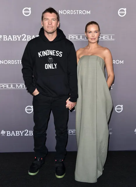 Sam Worthington and Lara Worthington attend the 2019 Baby2Baby Gala Presented By Paul Mitchell at 3LABS on November 09, 2019 in Culver City, California. (Photo by Axelle/Bauer-Griffin/FilmMagic)