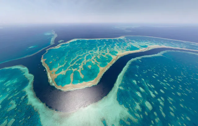 Great Barrier Reef, Australia. (Photo by Airpano/Caters News)