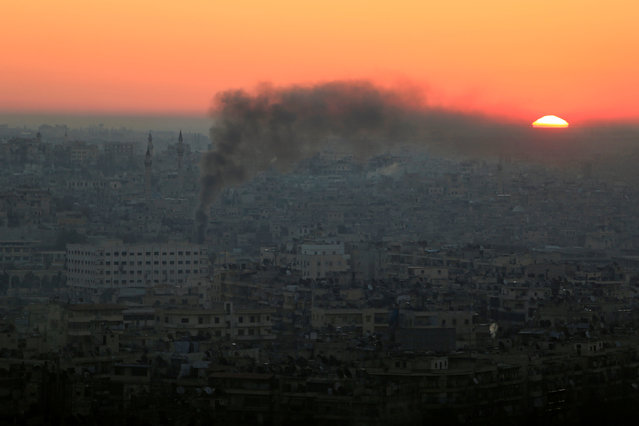 A general view shows Aleppo at dawn, Syria February 2, 2017. (Photo by Ali Hashisho/Reuters)