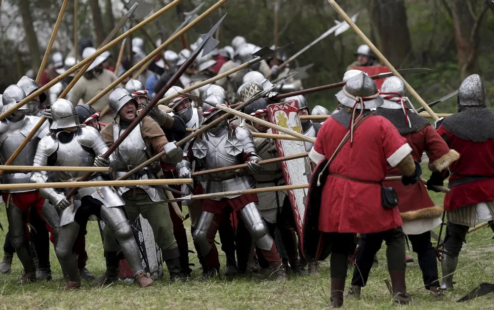 Swordsmen Enact Medieval Battle