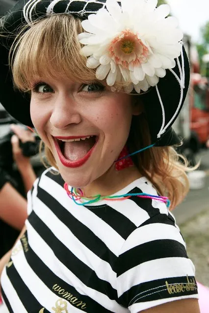 A participant attends the “Zug der Liebe” (The Love Train) techno and electronic music parade on July 25, 2015 in Berlin, Germany. (Photo by Carsten Koall/Getty Images)