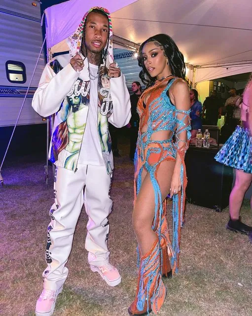 American rappers Tyga and Doja Cat team up for “Dochella” in the second decade of April 2022. (Photo by tyga/Instagram)