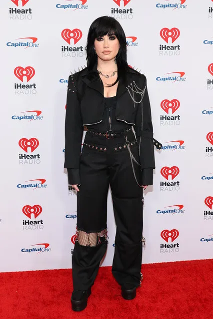 American singer Demi Lovato attends the Z100's iHeartRadio Jingle Ball 2022 Press Room at Madison Square Garden on December 09, 2022 in New York City. (Photo by Dia Dipasupil/Getty Images)